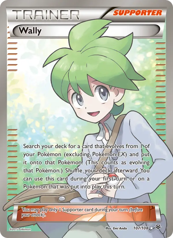 Wally, Pokémon card