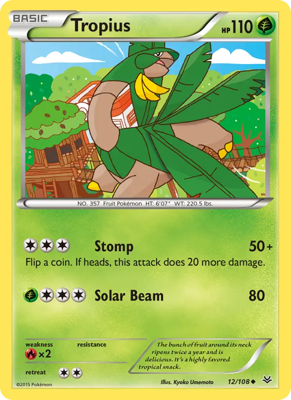 Tropius, Pokémon card