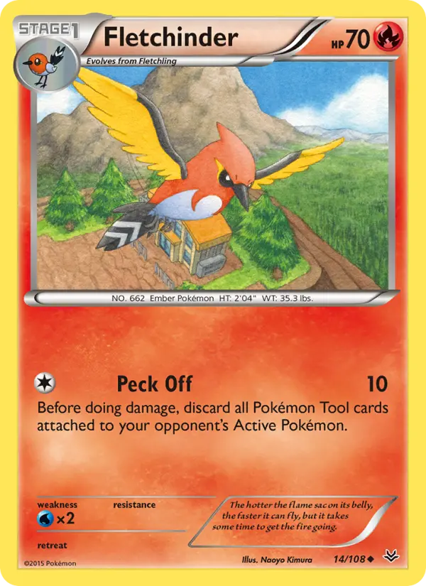 Fletchinder, Pokémon card