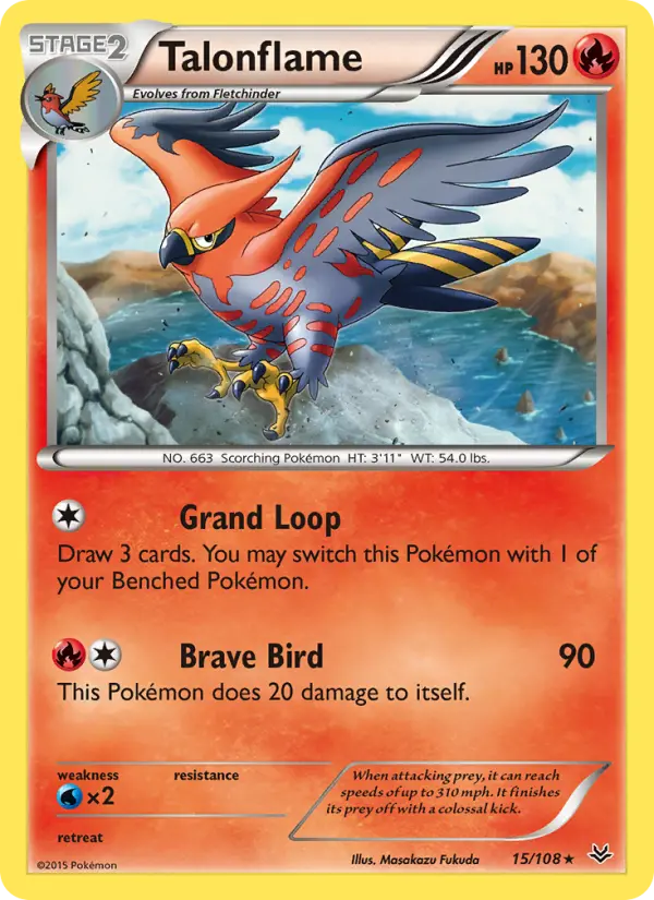 Talonflame, Pokémon card