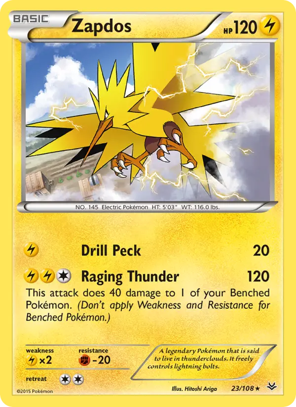 Zapdos, Pokémon card