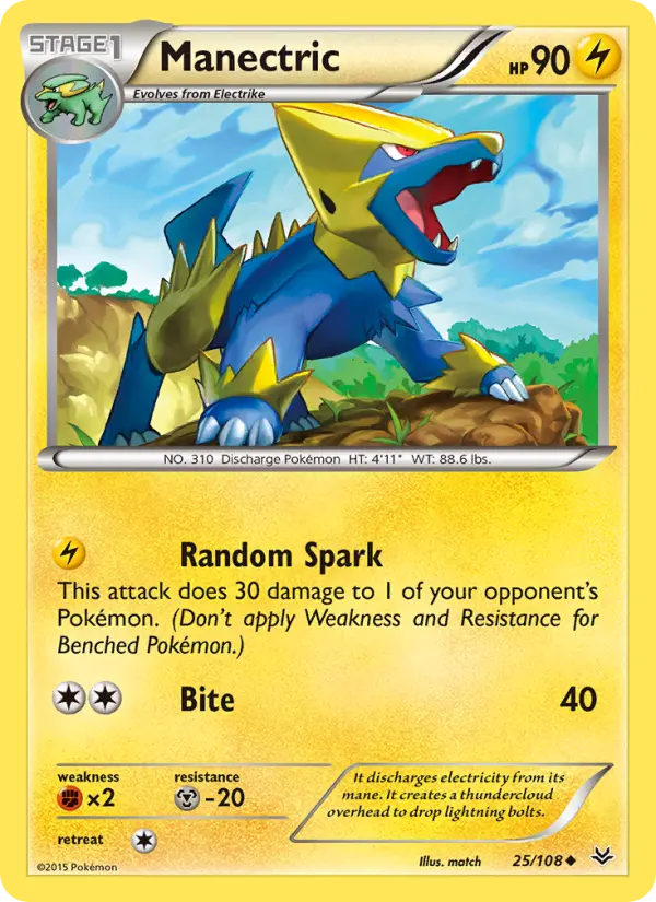 Manectric, Pokémon card