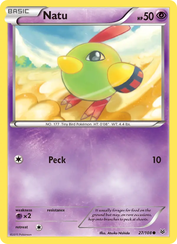 Natu, Pokémon card