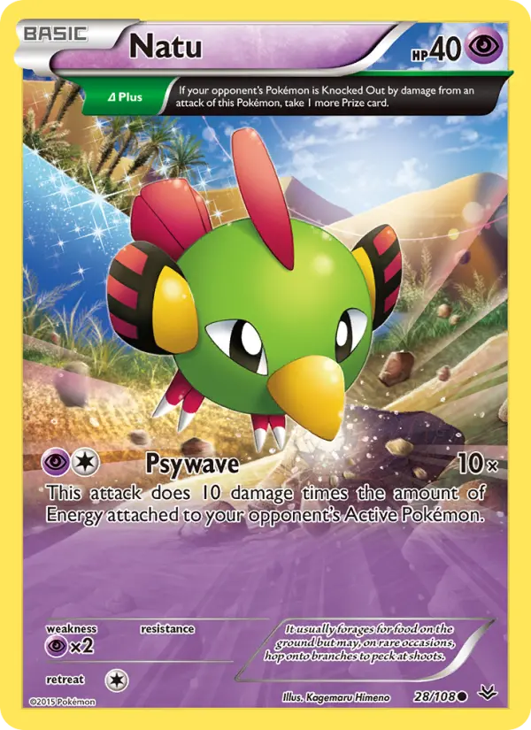 Natu, Pokémon card