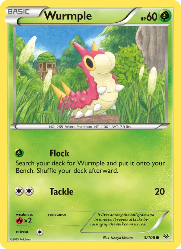 Wurmple, Pokémon card