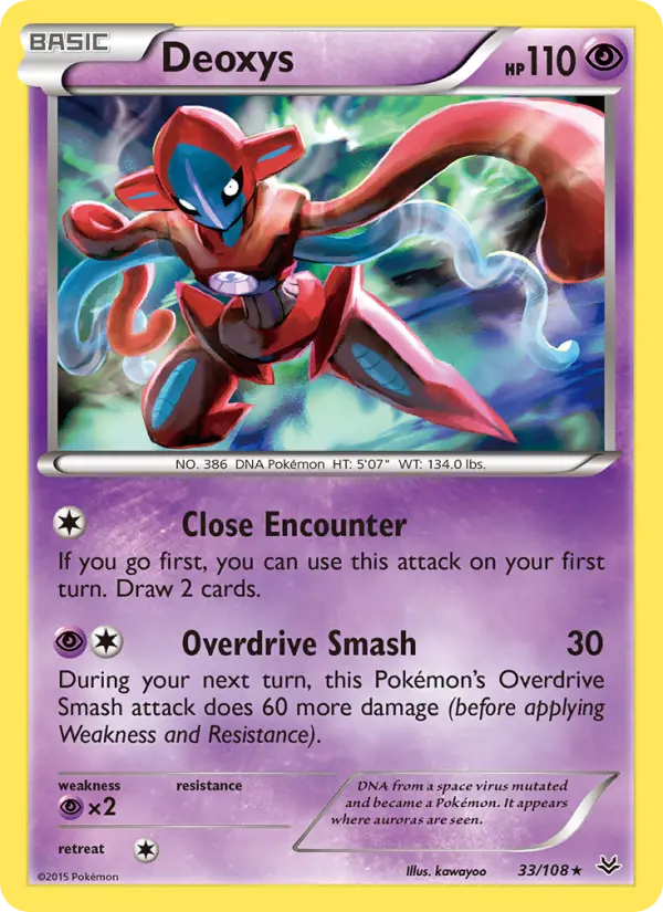 Deoxys, Pokémon card