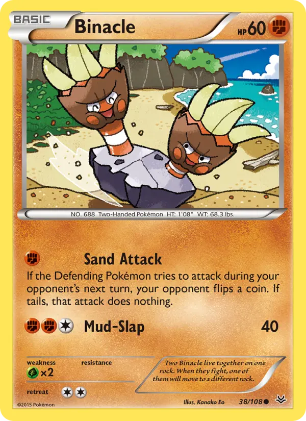 Binacle, Pokémon card