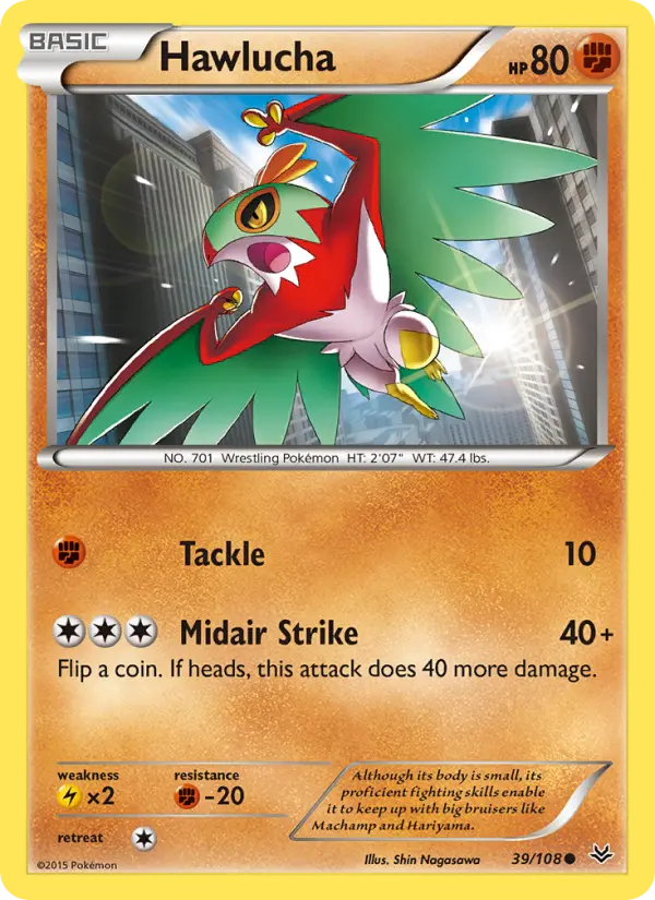 Hawlucha, Pokémon card