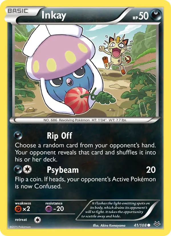 Inkay, Pokémon card