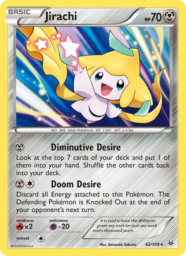 Jirachi, Pokémon card
