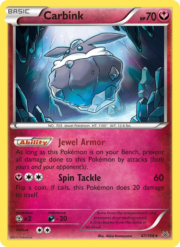 Carbink, Pokémon card