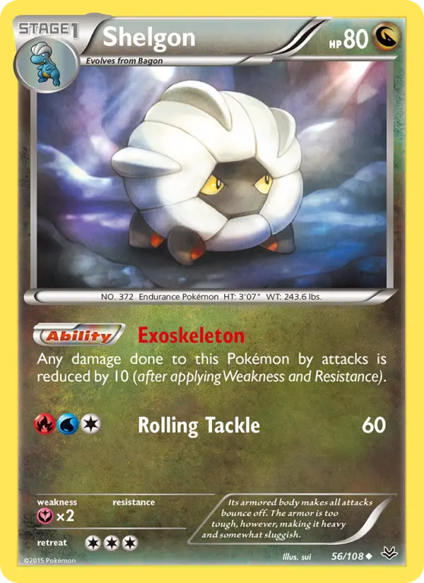 Shelgon, Pokémon card