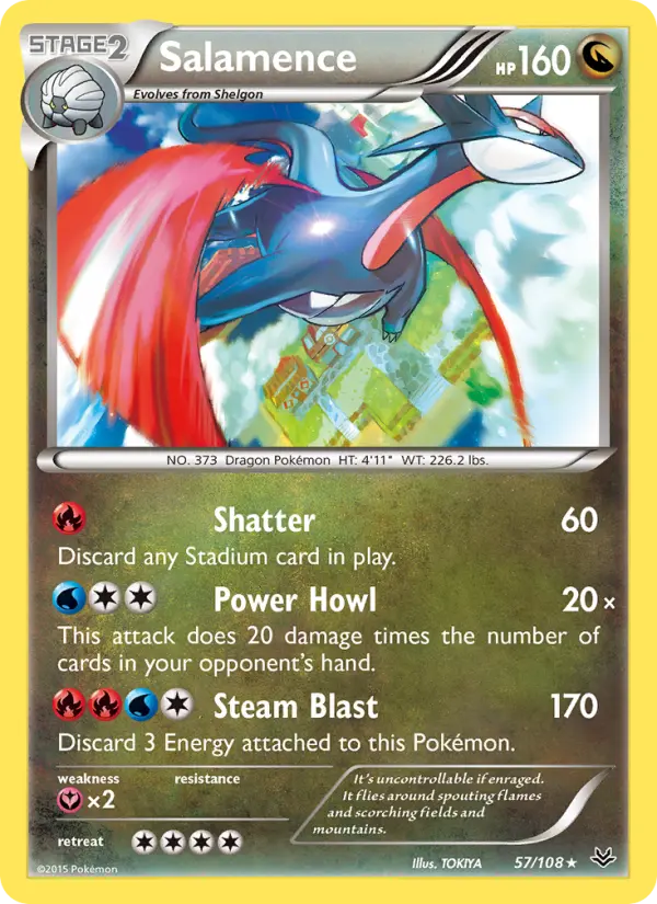 Salamence, Pokémon card