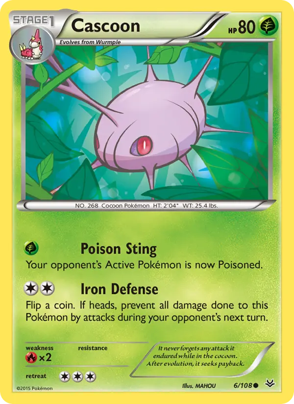 Cascoon, Pokémon card