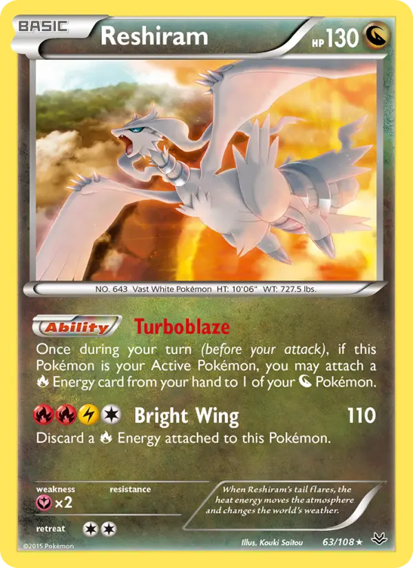 Reshiram, Pokémon card
