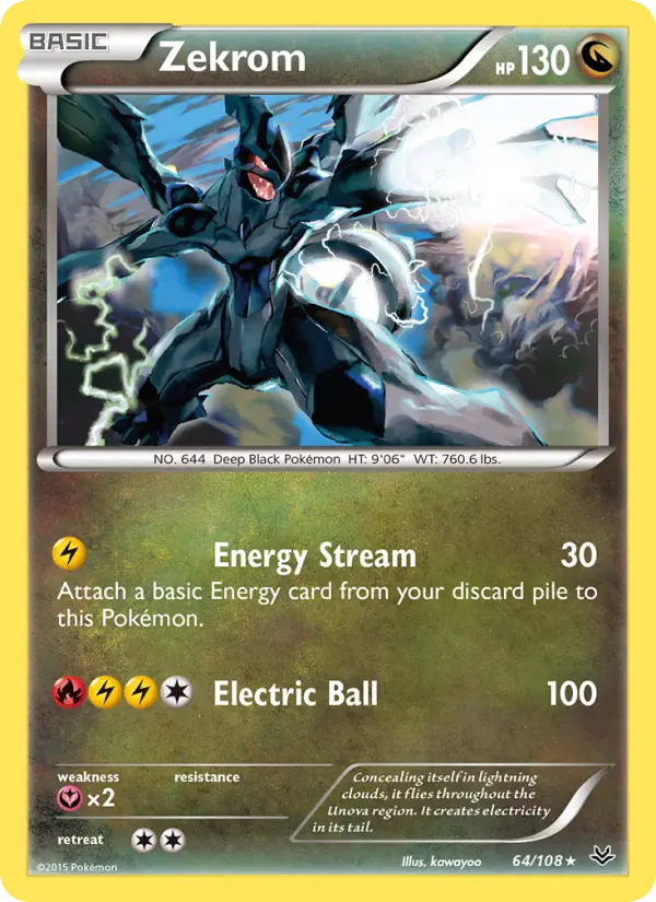 Zekrom, Pokémon card