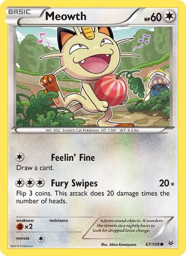 Meowth, Pokémon card