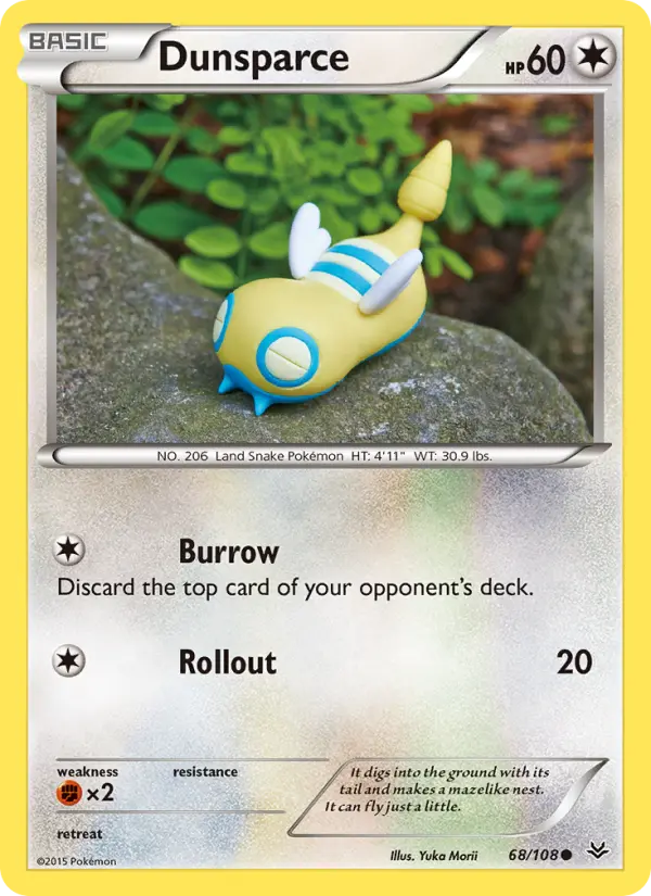 Dunsparce, Pokémon card