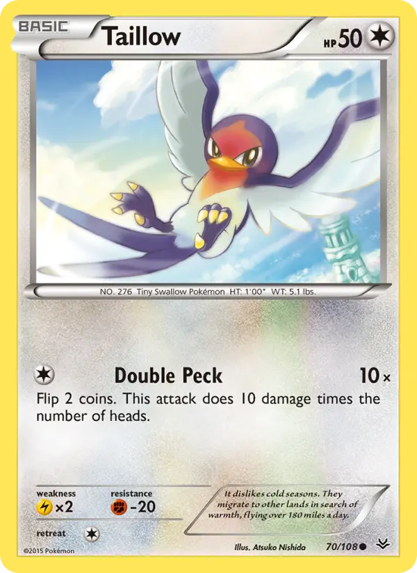 Taillow, Pokémon card