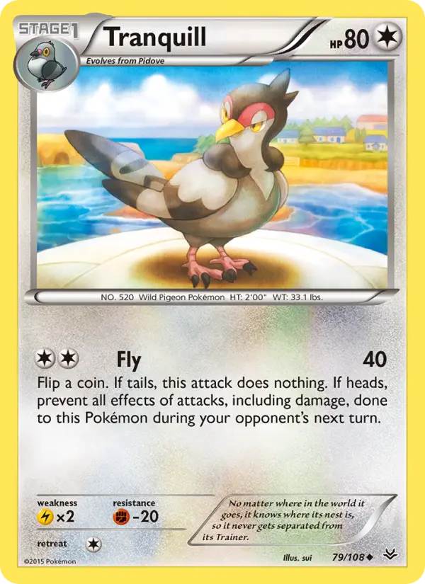 Tranquill, Pokémon card