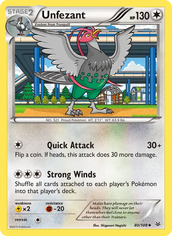 Unfezant, Pokémon card
