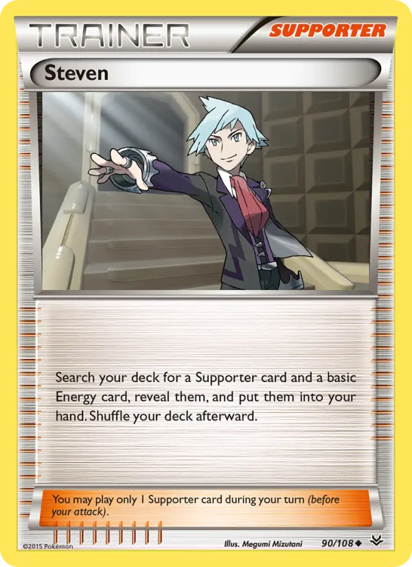 Steven, Pokémon card