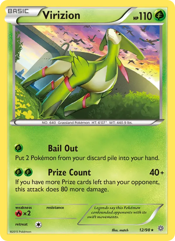 Virizion, Pokémon card