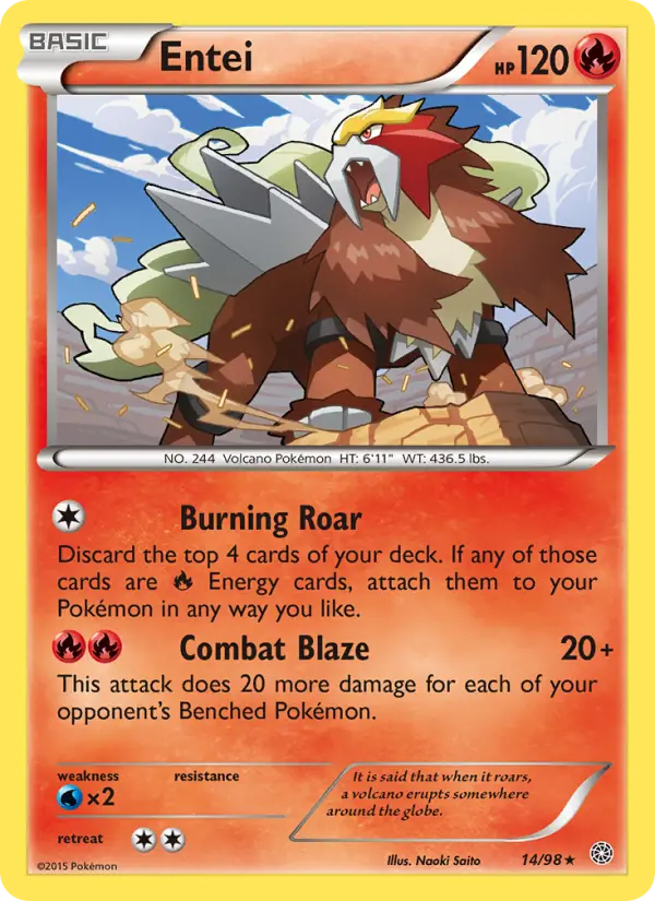 Entei, Pokémon card