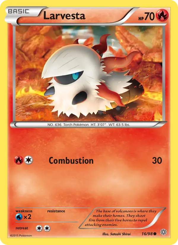 Larvesta, Pokémon card