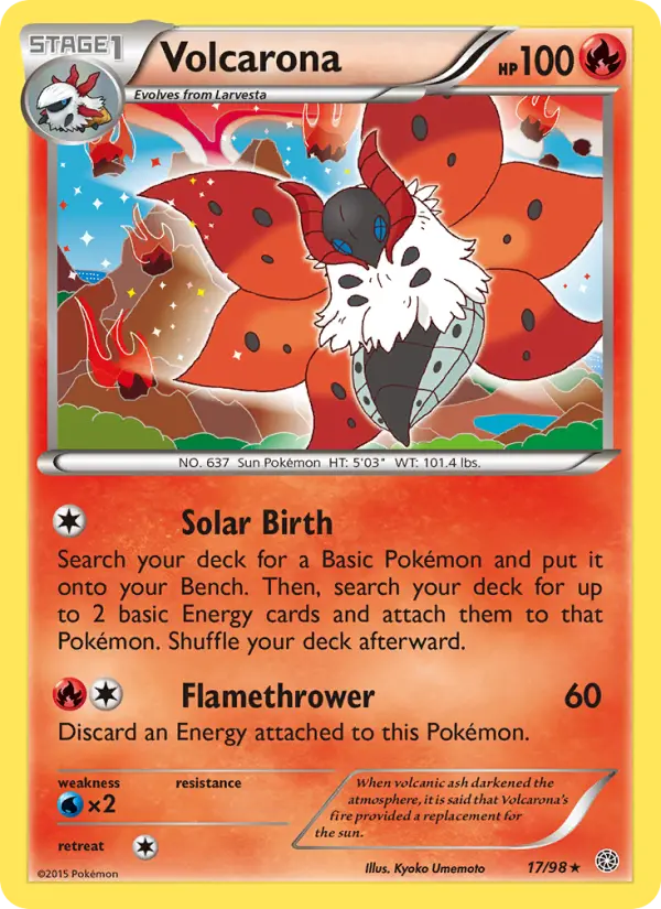 Volcarona, Pokémon card