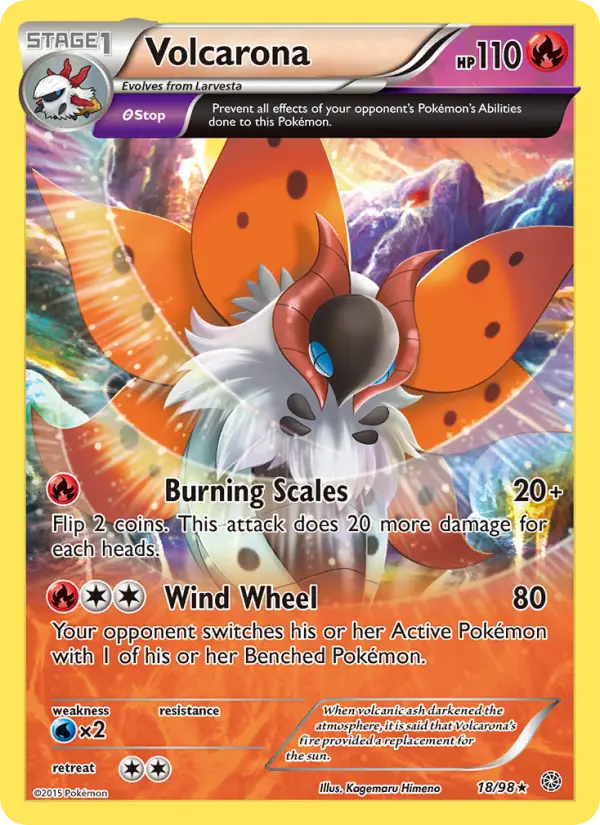 Volcarona, Pokémon card