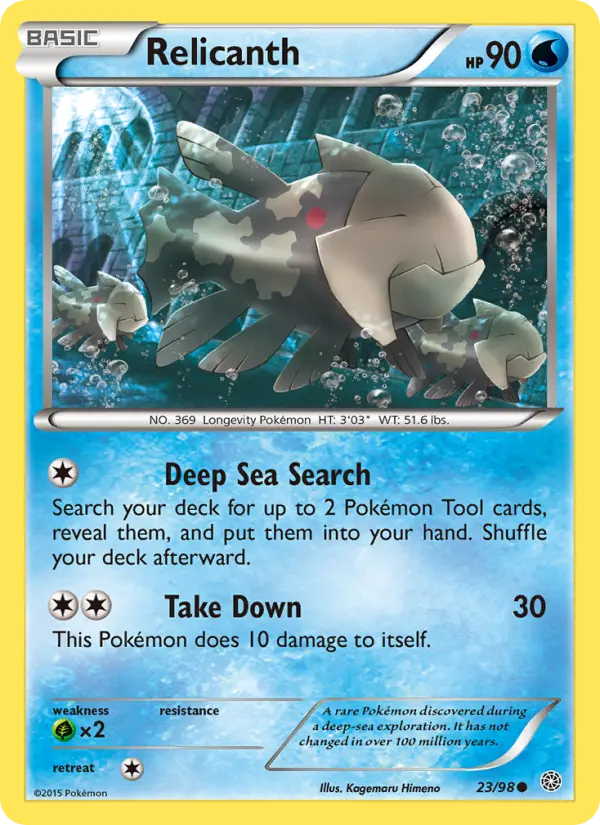Relicanth, Pokémon card
