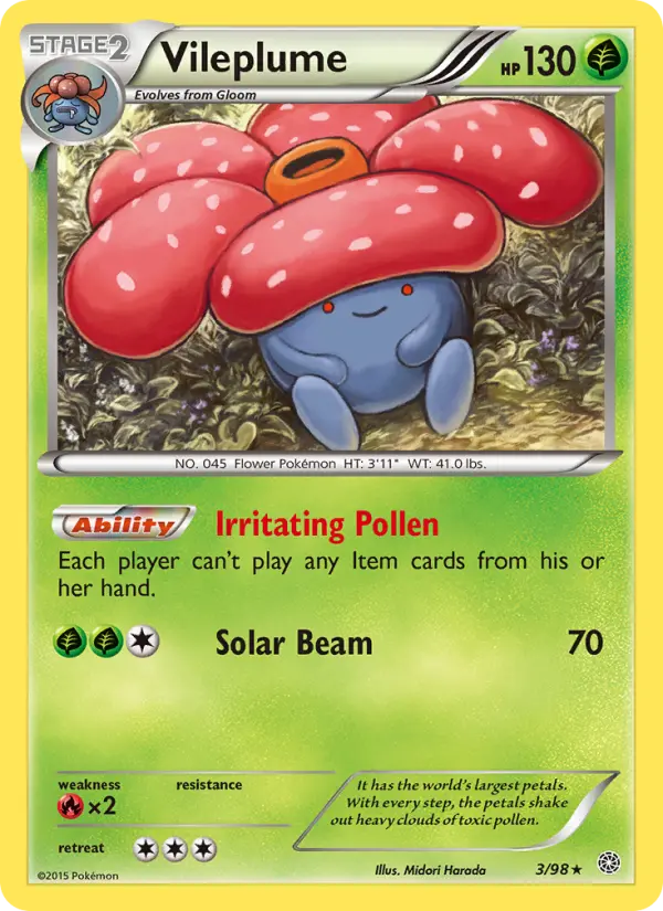 Vileplume, Pokémon card