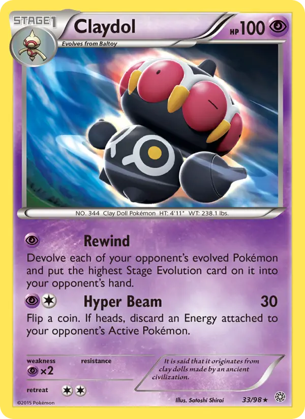 Claydol, Pokémon card