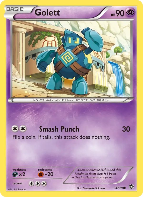 Golett, Pokémon card