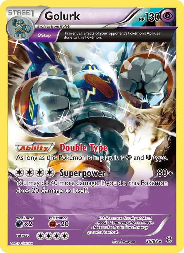 Golurk, Pokémon card