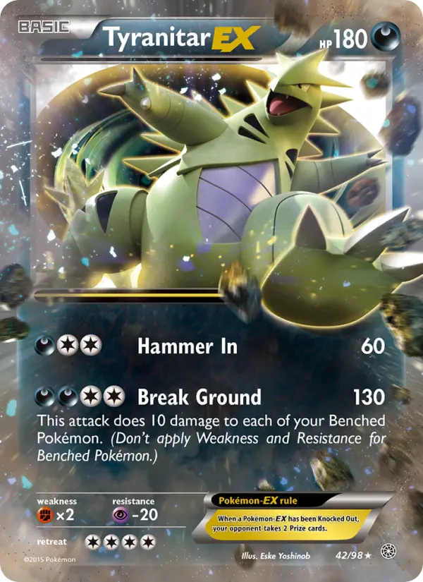 Tyranitar EX, Pokémon card