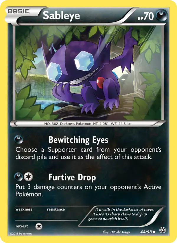 Sableye, Pokémon card