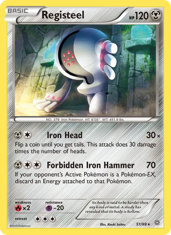 Registeel, Pokémon card
