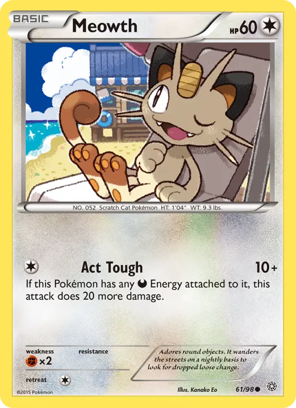 Meowth, Pokémon card