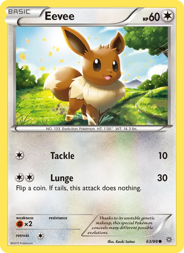 Eevee, Pokémon card