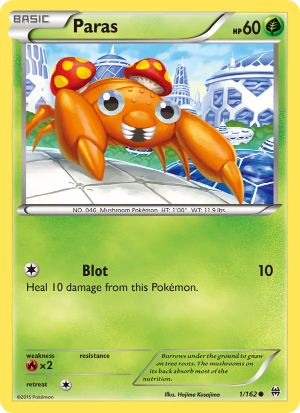 Paras, Pokémon card