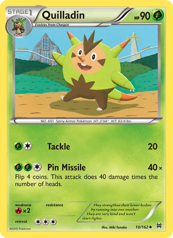 Quilladin, Pokémon card