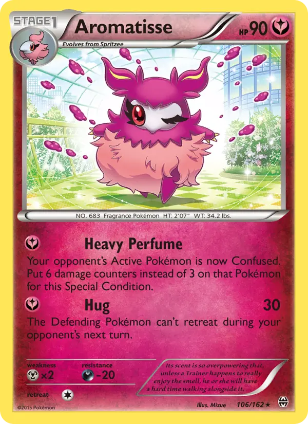 Aromatisse, Pokémon card