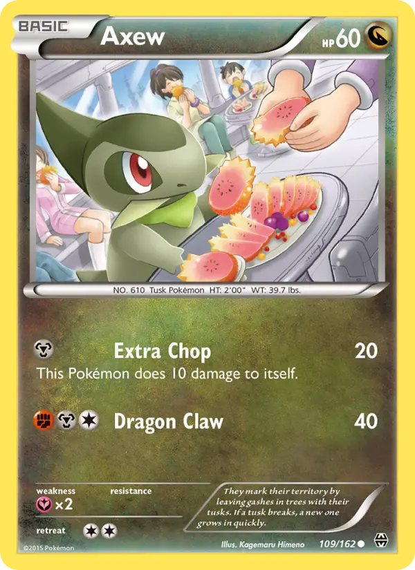Axew, Pokémon card