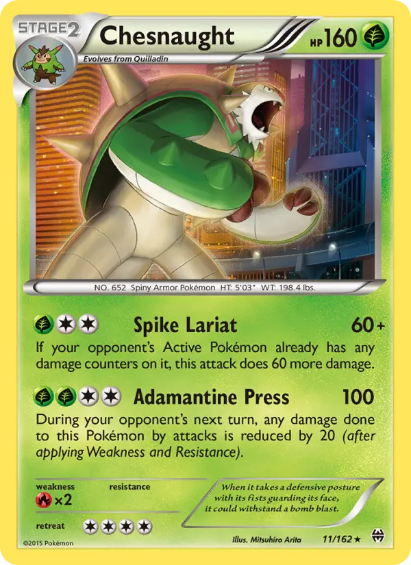 Chesnaught, Pokémon card