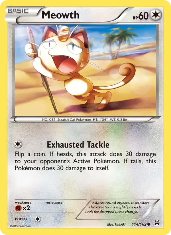 Meowth, Pokémon card