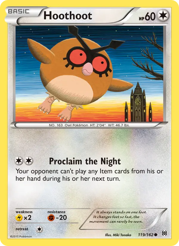 Hoothoot, Pokémon card
