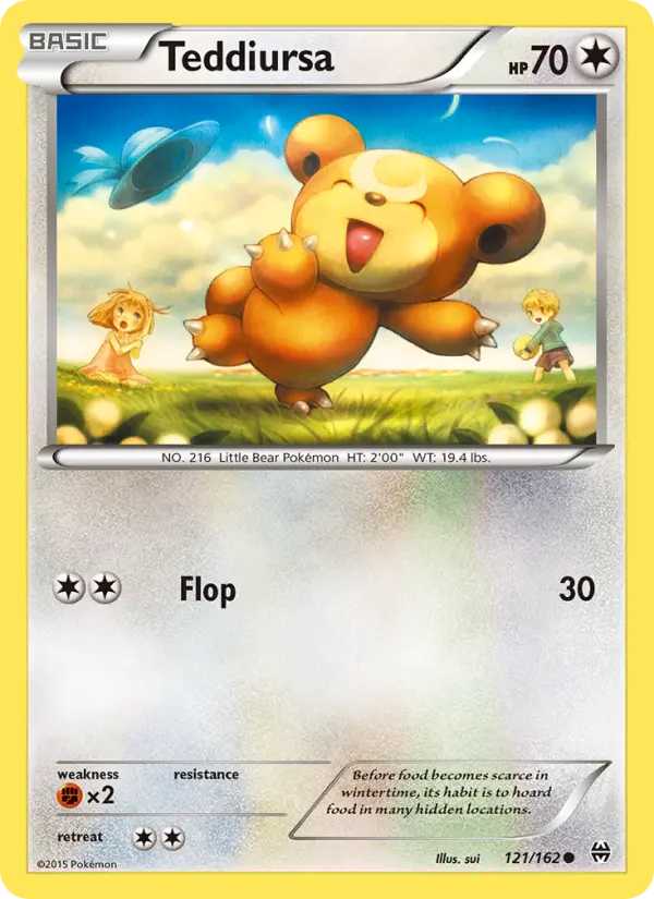 Teddiursa, Pokémon card
