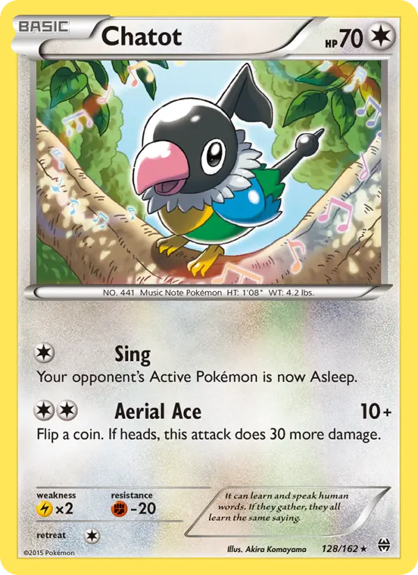 Chatot, Pokémon card